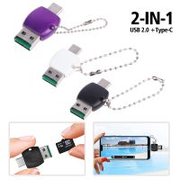 1pc Micro SD Card Reader USB C OTG 2 IN 1 2.0 TF Card Reader For PC Laptops USB Adapter Memory Flash Drive Type C Reader