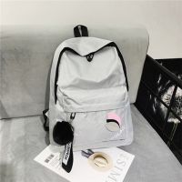 【Lanse store】Preppy Style Fashion Pendant School Bags For Teenage Girl Travel Backpack Women Stylish Laptop Bag Rucksack Student Bookbag