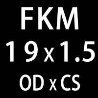 แหวนยางตราประทับฟลูออรีน Fkm สีดำโอริง1.5มม. โอริงโอยาง10ชิ้น Od13/14/15/16/17/18/19/20มม. ปะเก็นเครื่องซักผ้าหนา (Od19Mm)