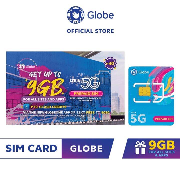 Globe Sim Card Triple Cut Sim Fresh And Sealed Globe Sim With Free GB ...