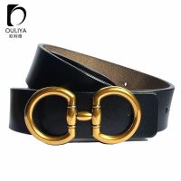 Genuine Leather Belts for Women Second Layer Cowskin Woman Belt Vintage Pin Buckle Strap Jeans Belts