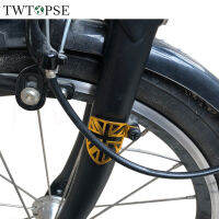 TWTOPSE สติกเกอร์ป้องกันสีเบรคจักรยาน Brompton,แผ่นสายเบรคเปลี่ยนเกียร์จักรยานแบบอังกฤษสำหรับจักรยานพับได้โลหะผสม3SIXTY ที่ป้องกันสายเบรกหน้า