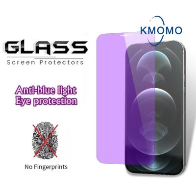 ฟิล์ม ถนอมสายตา กรองแสง สำหรับ ฟิล์มกระจกนิรภัย For iPhone 13 Pro Max 12 11 Mini 7 8 Plus 6 6s X Xr Xs Max SE 2020