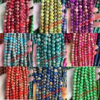 Natural Stone Red magenta Purple Green Lake Blue Sea Sediment Imperial Jaspers Round Loose Beads 6 8 10 12MM Pick For Jewelry