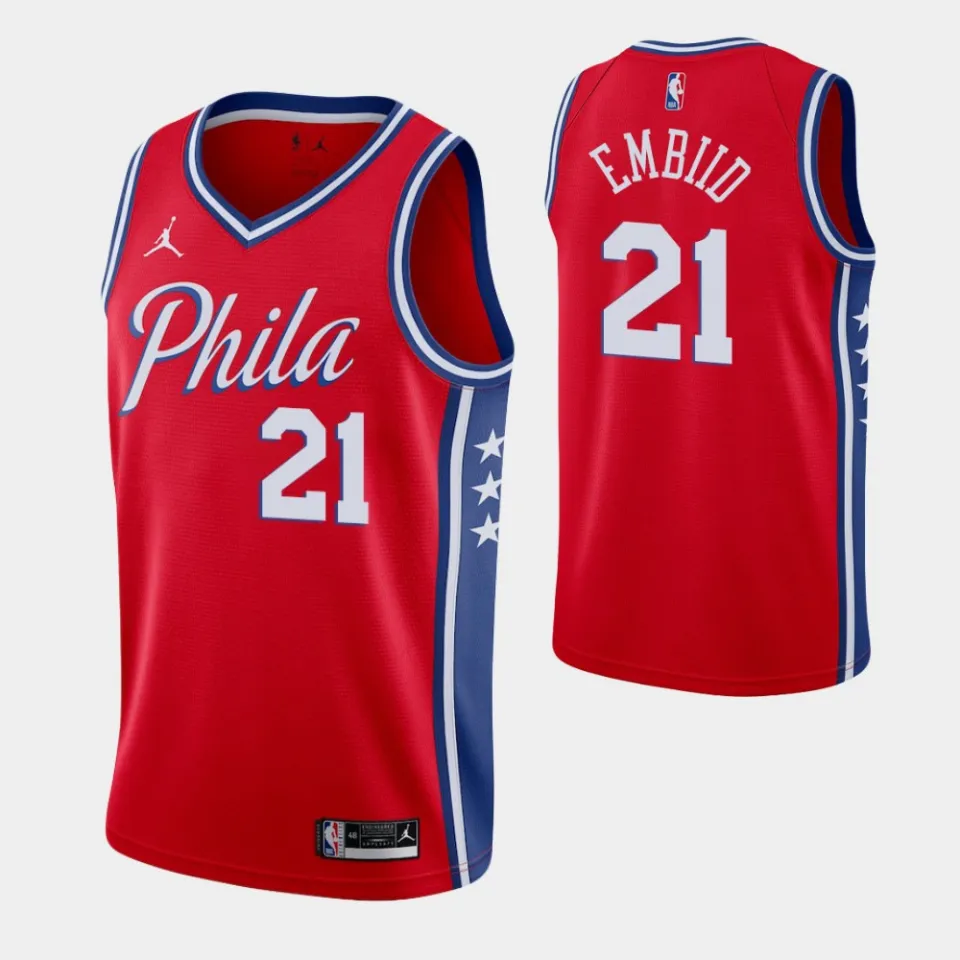 Philadelphia 76ers Jordan Statement Edition Swingman Jersey - Red - Joel  Embiid - Unisex