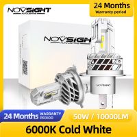 NOVSIGHT N35 H4 รถจักรยานยนต์ 6000K 50W 10000LM H4 H11 มอเตอร์ไซด์หมอกไฟสำหรับเปลี่ยนไฟหน้าอัตโนมัติอุปกรณ์เสริม LED โคมไฟ