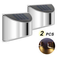 2PCS Outdoor Solar Lamp Wireless Stainless Steel Motion Sensor Wall Light Solar Powered LED Lights Garden Yard Patio Path Garage