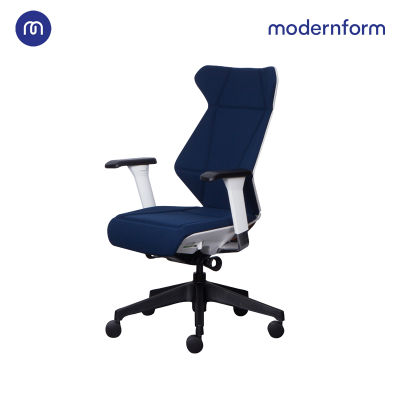 Modernform เก้าอี้เพื่อสุขภาพ เก้าอี้ผู้บริหาร เก้าอี้สำนักงาน เก้าอี้ทำงาน เก้าอี้ออฟฟิศ เก้าอี้แก้ปวดหลัง เก้าอี้ ergonomic รุ่น FLIP FLAP พนักพิงกลาง เบาะและพนักพิง หุ้มผ้าสีน้ำเงิน