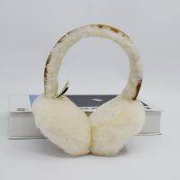 2022 Wool Ear Warmer Winter Sheepskin Ear Muffs for Women Men Soft Warm Solid Earflap Outdoor Cold Protection EarMuffs Ear Cover