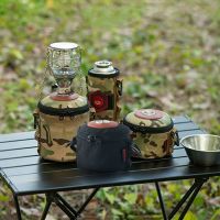 Bitak Gas Canister Cover Protector Outdoor Camping Gas Fuel Cylinder Storage Bag Multifunctional Molle Tissue Storage Pouch