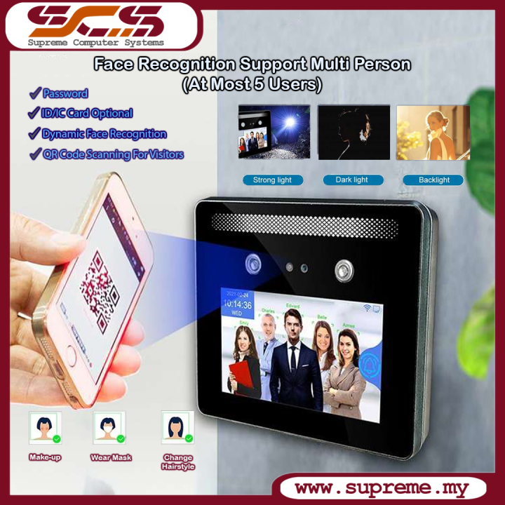 Multi 5 Person Biometric Face Recognition Linux Attendance Door Access Control System Lazada