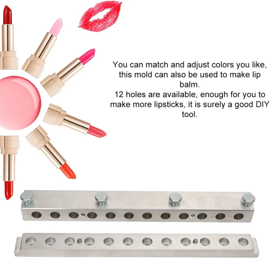 12.1mm Diy Lipstick Mold Beak Type Aluminum Lip Balm Mould Cosmetic Tool 12  Holes