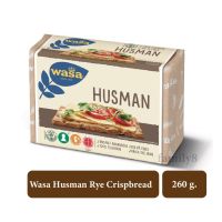Premium snack Enjoy eating Wasa - Husman (Rye) 260 g ฮัสแมน คริสป์ เบรด (ขนมปังกรอบโฮลเกรน) (1 Pack)