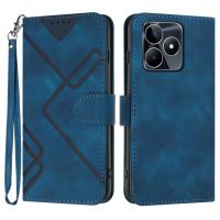 Hzsunsky เคสโทรศัพท์หนังสัมผัสผิวลายเส้นสำหรับ Realme 11/Realme 11 Pro/Realme C53