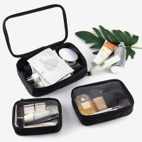 Waterproof Transparent Cosmetic Bag Women Make Up Case Travel Zipper Clear Makeup Beauty Wash Organizer Bath Toiletry Bags Kit Toiletries  Cosmetics B