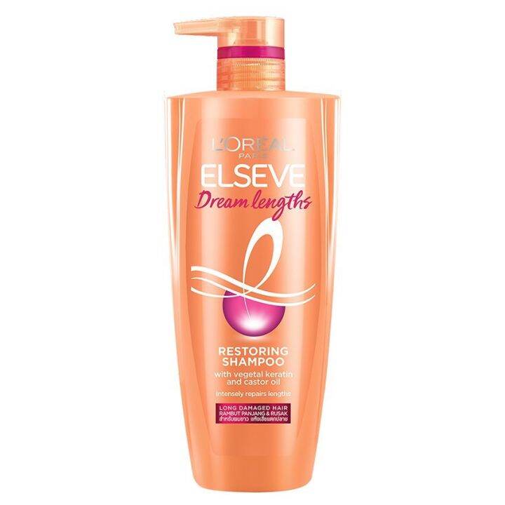 450-มล-loreal-paris-elseve-dream-lengths-detangling-conditioner-450ml-ลอรีอัล-ปารีส-เอลแซฟ-ดรีมเลงท์-ดีแทงกลิ้ง-คอนดิชันเนอร์-lor-al-paris-elseve-dream-lengths-restoring-shampoo-แชมพู