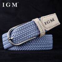 Upingi-IGM หลายสีถักเว็บกอล์ฟผ้ายืดถักผ้าใบทอยืดหยุ่น beltc474or