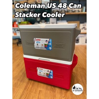 Coleman US 48 Can Stacker Cooler นำเข้าจาก USA กระติกน้ำแข็ง เก็บได้ 2 วัน