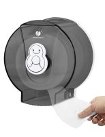 Toilet Paper Holder Adhesive Roll Toilet Paper Dispenser Transparent Visable Design Waterproof with Phone Shelf  Dispenser Toilet Roll Holders