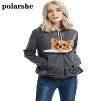 Cat Lovers Hoodie Dropshipping Kangaroo Sweatshirt Dog Cat Pet Paw Animal Pocket Female clothing Free Shipping hooded sweatshirt