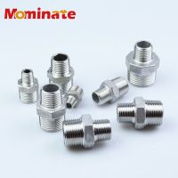 SS304 Stainless Steel Hex Nipple Fitting Coupler Adapter 1/4” - 2"(DN8-DN50)BSPT Male to Male Thread For Water Oil Gas Connector Valves