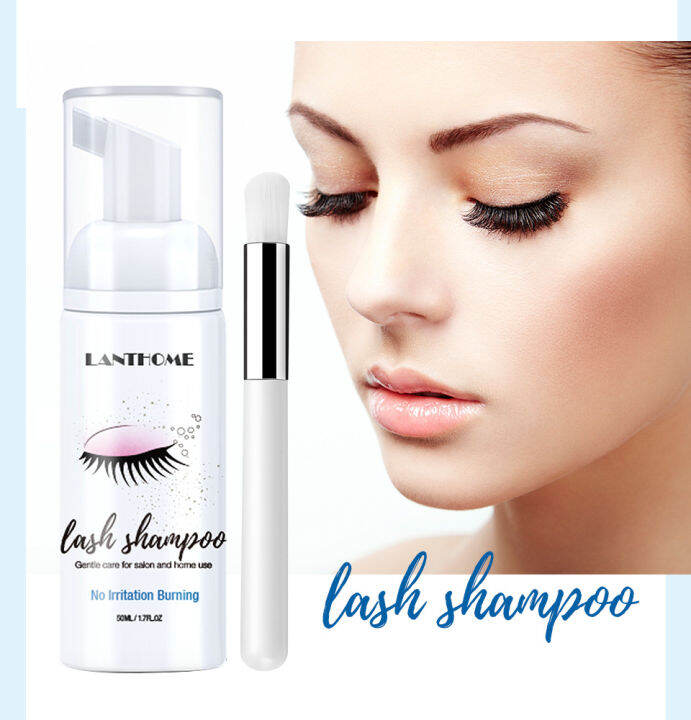 Lanthome Lash Shampoo 50ml, Gentle Cleansing Mousse Foam, No irritation