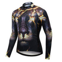 2020 Thin&amp;Fleece Autumn&amp;Winter mens Long Cycling Jersey Mens MTB Bike Shirt Bicycle Clothing Maillot Ciclismo Hombre Leopard