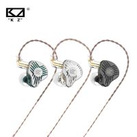 KZ EDS หูฟังแบบสอดหูหูฟังเอียร์บัดหูฟังแบบใส่หูจอภาพของ DJ ระบบลดเสียงรบกวนแนวสปอร์ตหูฟังโลหะ KZ ZEX ZSN EDX PRO