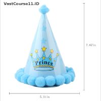 【VastCourse】 Cat Dog Happy Birthday Party Crown Hat Puppy Bib Collar Cap Headwear Costume ID