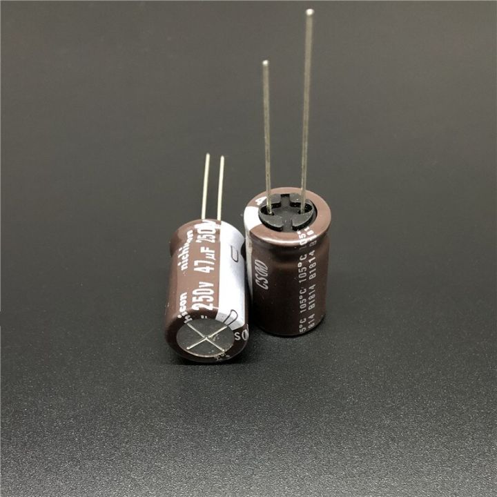 5pcs-50pcs-47uf-250v-nichicon-cs-series-12-5x20mm-high-ripple-current-high-reliability-250v47uf-aluminum-electrolytic-capacitor