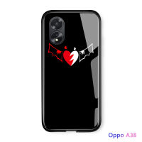 เคสใส่โทรศัพท์แฟชั่นสำหรับ A38 A18 OPPO กราฟฟิตีคลาสสิกฮิปฮอปเคสมันนิ่มฝาครอบกระจกนิรภัยขอบ