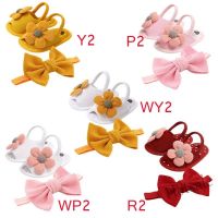 【hot sale】 ✓∋ C19 ✨ Kimi ๑ Newborn Baby Girls Shoes Summer Soft Bottom Sandals Breathable Anti-Slip Shoe Bow Headband Sets Infant Walking Shoe Toddler Shoes 0-18 Months