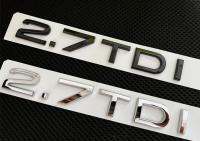 1X Chrome glossy black ABS 2.7 TDI Car Body Rear Trunk Emblem Badge Sticker for Audi Accessories