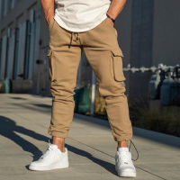 CWJoggers Sweatpants ผู้ชายฤดูใบไม้ร่วงกางเกงลำลองยิมฟิตเนสผ้าฝ้ายกางเกงกีฬาชาย Multi-Pocket Cargo Trackpants