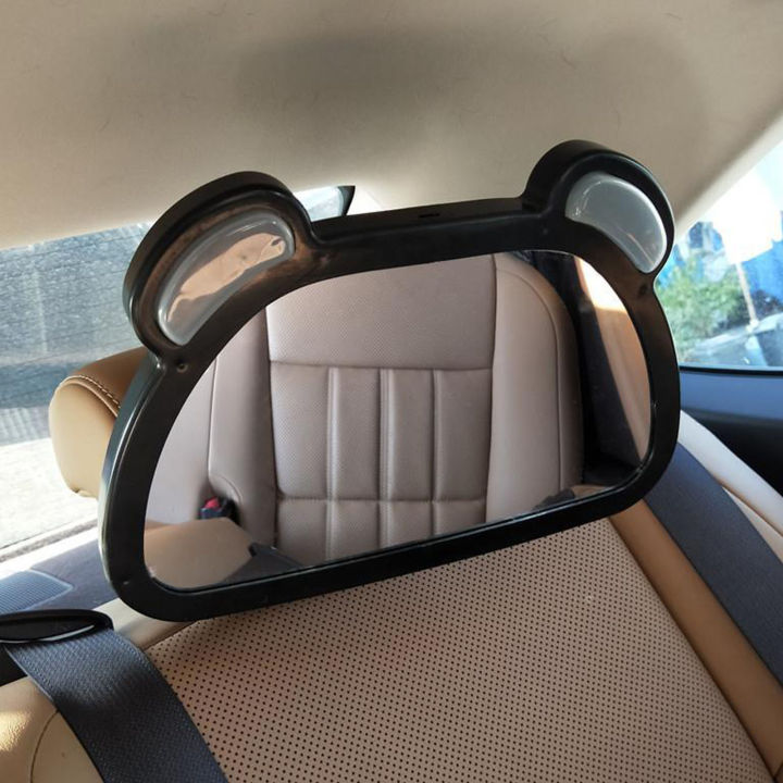 กระจกมองเด็กหันหน้าไปทางด้านหลังกระจกมองเด็กสีดำมองเห็นได้ชัดเจนสำหรับรถยนต์