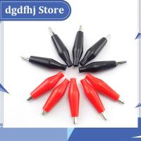 Dgdfhj Shop 10pcs Test Alligator Clip 28MM Black Red Cover Crocodile Testing Electrical for Meter Probe Clamp DIY Plastic Metal