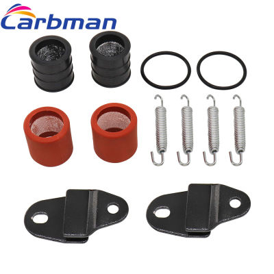 Carbman Exhaust Muffler Joint Gasket Spring Kit Fit For Yamaha Banshee 350 YFZ350 1987 1988 1989 1990 1991 1992-2006