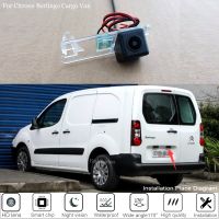 กล้องสำรองข้อมูลมุมข้างหลังรถยนต์สำหรับ Citroen Berlingo รถตู้ขนส่งสินค้า2010 2011 2012 2013 2014 2015 ~ 2018กล้องท้ายรถ HD การมองเห็นได้ในเวลากลางคืน