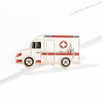 【DT】hot！ Enamel Ambulance Brooch Hospital Lapel Pins Badge Doctor School Graduation Jewelry