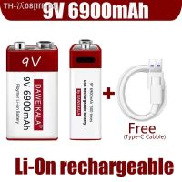 lffa33 9V Battery 6900mAh li-ion Rechargeable battery Type-C Batteries 9v USB lithium for Multimeter Microphone Toy Remote Control