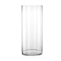 MUJI High-end Floor Glass Vase Ornament Living Room Flower Arrangement Transparent Creative Simple Straight Rich Bamboo Horse Drunken Wood Silver Willow Household