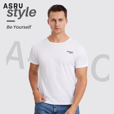 ASRV เสื้อยืดผู้ชาย เสื้อผ้าผู้ชาย t shirt for men เสื้อยืดแขนสั้นระบายอากาศได้ดีบาง,ฟิตเนสคอกลมกีฬาลำลอง