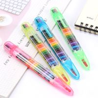 (Rui baoG)20สีดินสอสีสร้างสรรค์ Kawaii ดินสอสีกราฟฟิตีปากกาเครื่องเขียนของขวัญสำหรับเด็กจิตรกรรมขี้ผึ้งดินสอดินสอสี