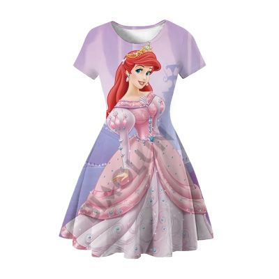 〖jeansame dress〗 Disney Princess Series ชุดเจ้าหญิงสำหรับฤดูร้อนเด็กวัยหัดเดินชุดเดรสสำหรับเด็กผู้หญิงเสื้อผ้าเด็ก Casual Birthday Party Costume