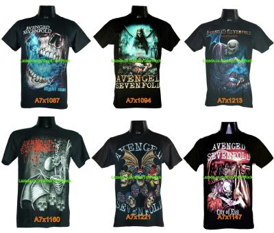 เสื้อวง AVENGED SEVENFOLD อะเว็นจด์เซเวนโฟลด์ A7X ไซส์ยุโรป เสื้อยืดวงดนตรีร็อค เสื้อวงวินเทจ90s