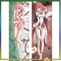 Dakimakura Anime Genshin ผลกระทบ Yae Miko พิมพ์สองด้านปลอกหมอนเต็มตัวหมอนขนาดชีวิต