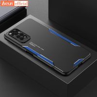 กล่องโลหะอลูมิเนียมคุณภาพสูงหรูหราสำหรับ Xiaomi Redmi Note 11 Pro Plus 4G 5G เคสโทรศัพท์สุดหรูหุ้มผิวด้านซิลิโคนสำหรับ Redmi Note 11S 11E Pro