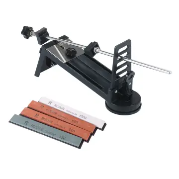 Sharpener Set Fixed-angle Knife Sharpener Knife Sharpening Kit Knife  Slicker Edge Sharpener Abrasive Holding System with 4 Sharpening Stones