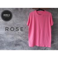 DSL001 เสื้อยืดผู้ชาย เสื้อยืดสีพื้น ( ROSE ) สีชมพูเข้ม  **  ไม่มีการเย็บตะเข็บข้างตัวเสื้อ ** เสื้อผู้ชายเท่ๆ เสื้อผู้ชายวัยรุ่น