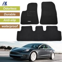 3Pcs Front Rear Car Floor Mat Mats For Tesla Model 3 2017 2018 2019 2020 LHD Anti-slip Liner Custom Carpet Waterproof Odorless